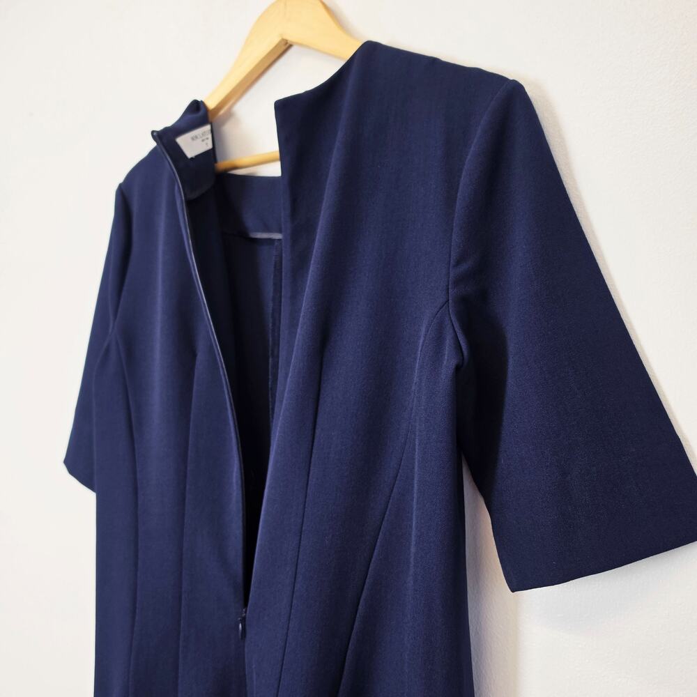 M.M. LaFleur Emily Sheath Dress Galaxy Blue Size 10 Short Sleeve Workwear - Picture 5 of 10